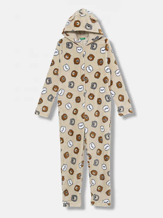 Obrázek produktu United Colors of Benetton Dětský pyžamový overal United Colors of Benetton béžová