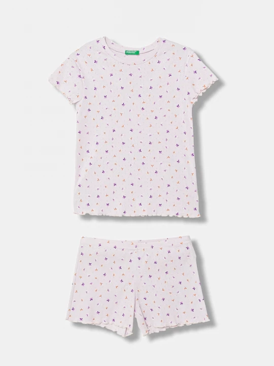 Obrázek produktu United Colors of Benetton Dvoudílné pyžamo dětské bavlněné fialová