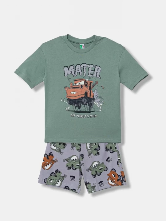 Obrázek produktu United Colors of Benetton dvoudílné pyžamo dětské bavlněné zelená