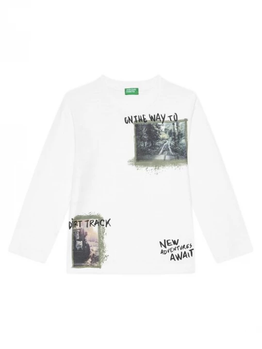 Obrázek produktu United Colors Of Benetton Halenka 3TAMC10PV Bílá Regular Fit
