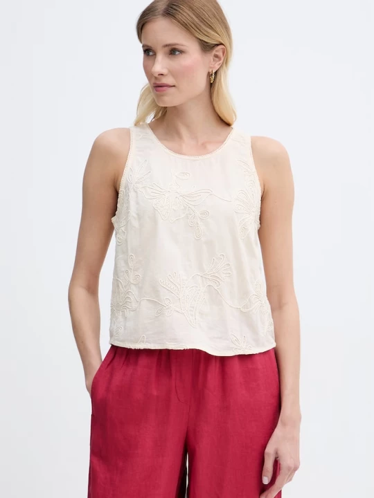 Obrázek produktu United Colors of Benetton halenka dámská bavlněná béžová