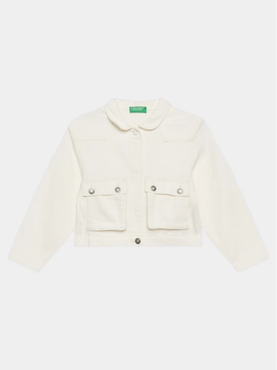 Obrázek produktu United Colors Of Benetton Jeansová bunda 22C2CN04D Écru Regular Fit Krémová