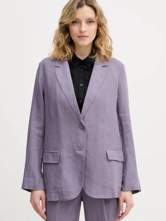 Obrázek produktu United Colors of Benetton jednořadé sako dámské lněné