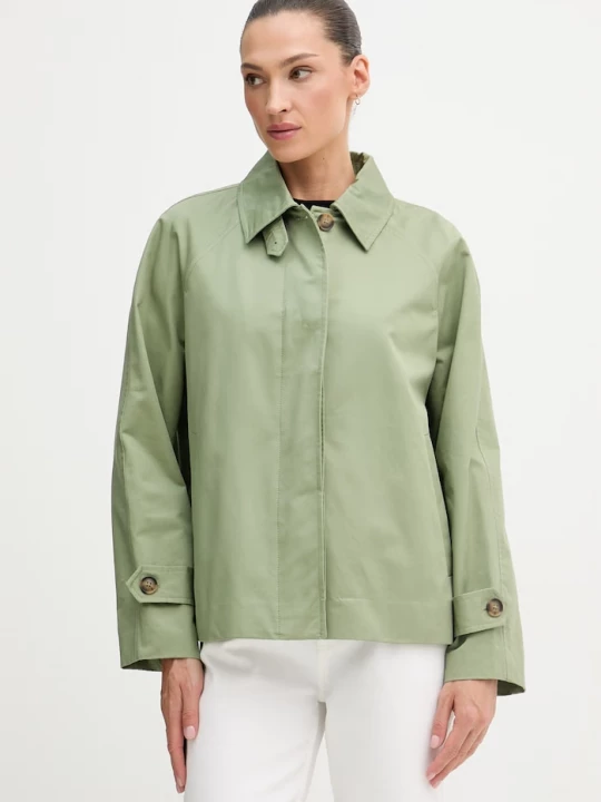 Obrázek produktu United Colors of Benetton kabát dámský bavlněný zelená
