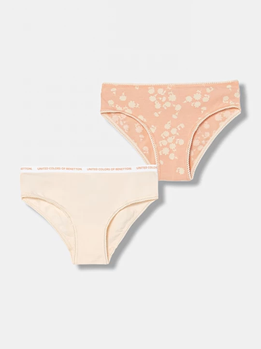 Obrázek produktu United Colors of Benetton kalhotky dětské 2-pack oranžová