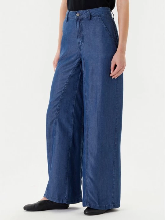 Obrázek produktu United Colors Of Benetton Kalhoty z materiálu 4KHNDF09L Modrá Wide Leg