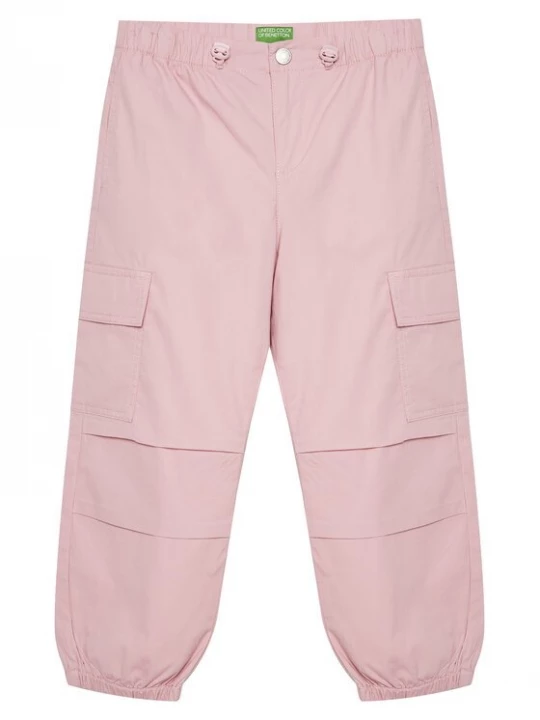 Obrázek produktu United Colors Of Benetton Kalhoty z materiálu 4L2VCF046 Růžová Relaxed Fit