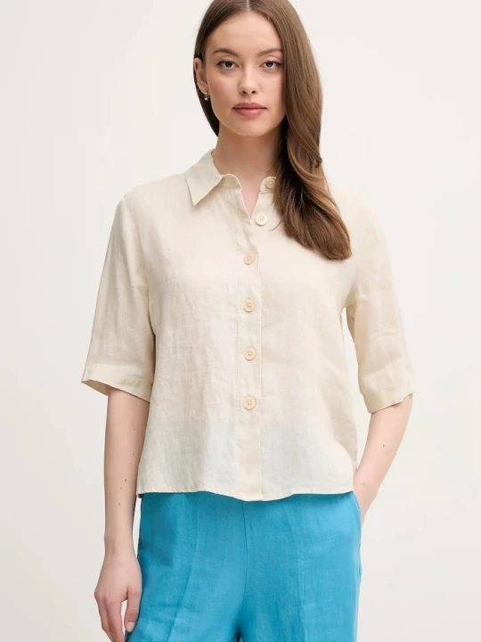 Obrázek produktu United Colors of Benetton košile dámská lněná béžová