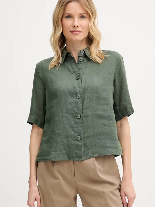 Obrázek produktu United Colors of Benetton košile dámská lněná zelená