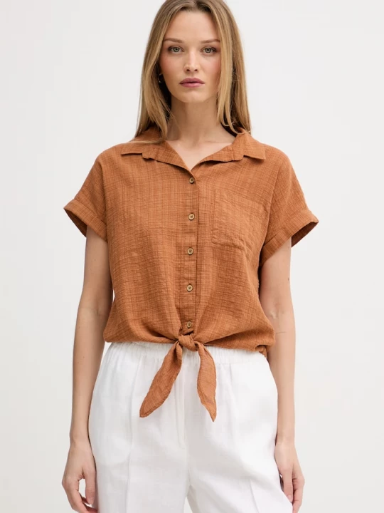 Obrázek produktu United Colors of Benetton košile dámská s bavlnou hnědá
