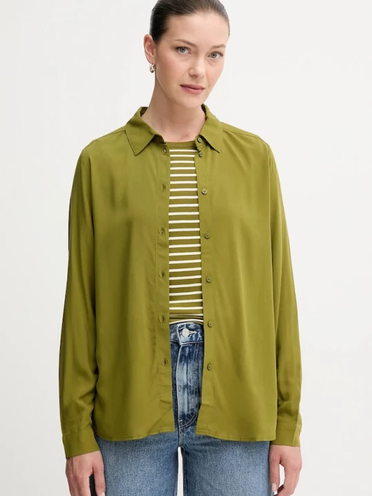 Obrázek produktu United Colors of Benetton košile dámská z viskózy zelená