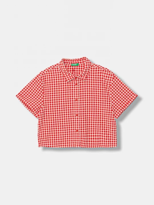 Obrázek produktu United Colors of Benetton košile dětská bavlněná červená
