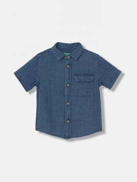 Obrázek produktu United Colors of Benetton košile dětské bavlněné námořnická modř