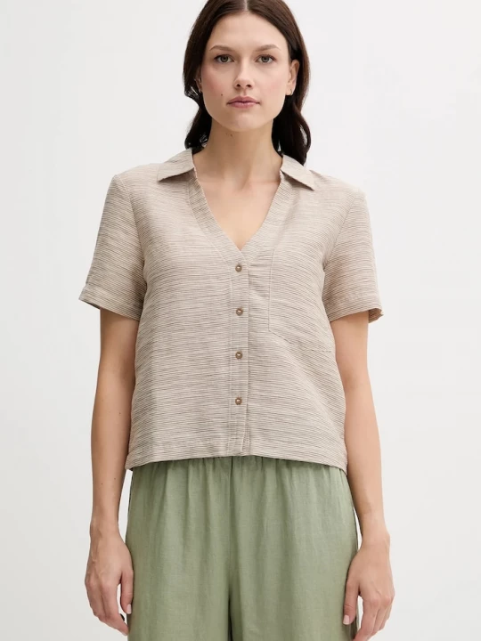 Obrázek produktu United Colors of Benetton Košile s příměsí lnu United Colors of Benetton béžová