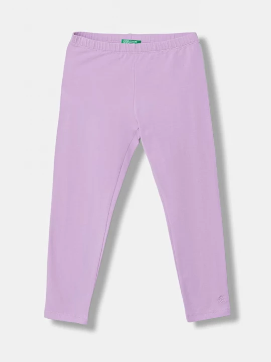 Obrázek produktu United Colors of Benetton legíny dětské bavlněné s elastanem fialová