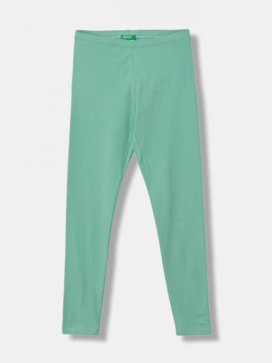 Obrázek produktu United Colors of Benetton legíny dětské bavlněné s elastanem tyrkysová