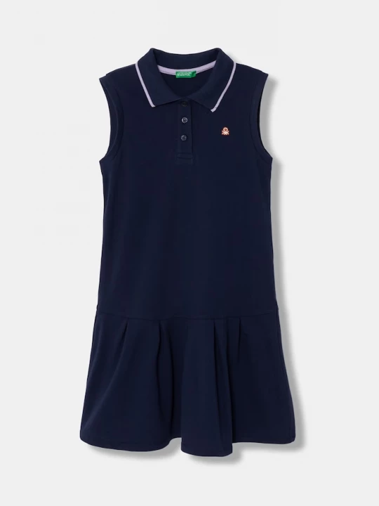 Obrázek produktu United Colors of Benetton letní šaty bavlněné s elastanem námořnická modř