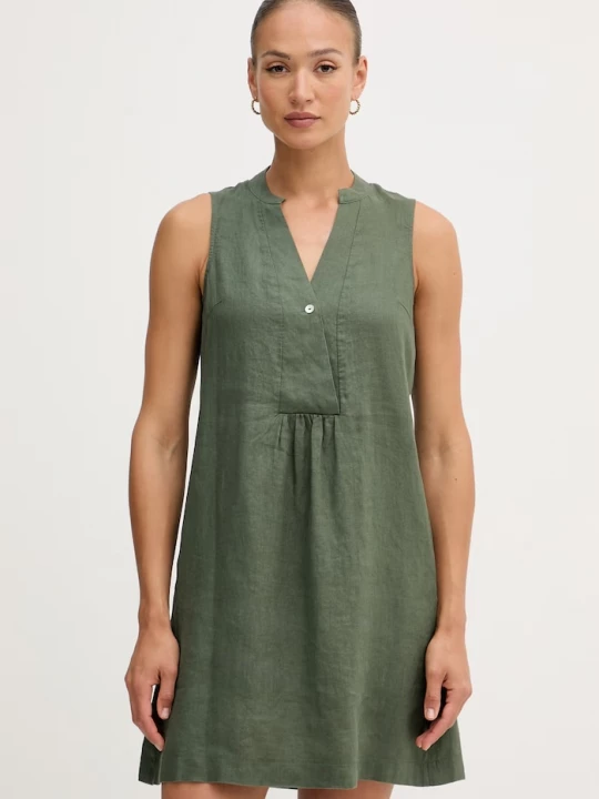 Obrázek produktu United Colors of Benetton letní šaty lněné zelená
