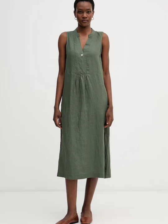 Obrázek produktu United Colors of Benetton letní šaty lněné zelená