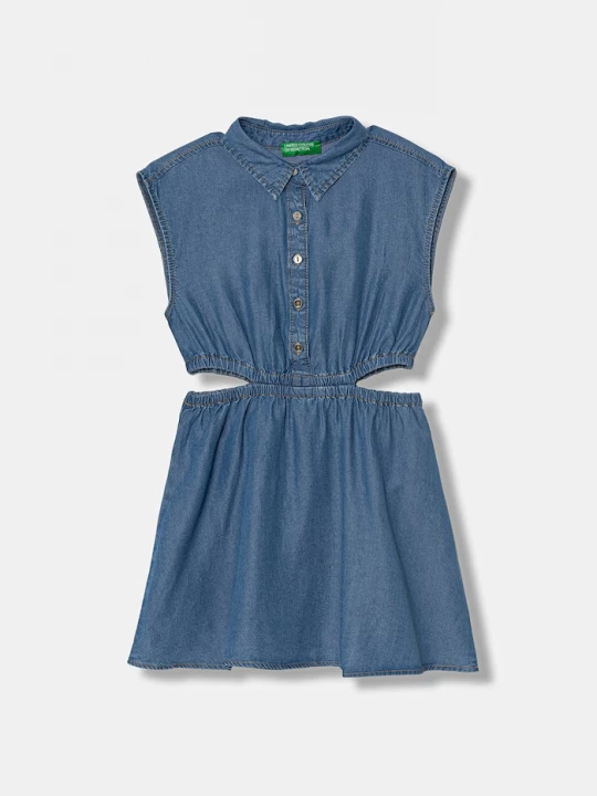 Obrázek produktu United Colors of Benetton letní šaty z lyocellu modrá