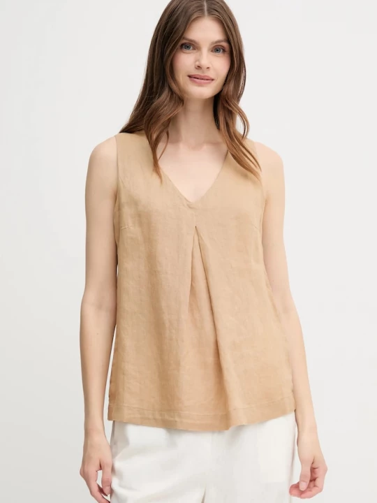 Obrázek produktu United Colors of Benetton Lněná halenka United Colors of Benetton béžová