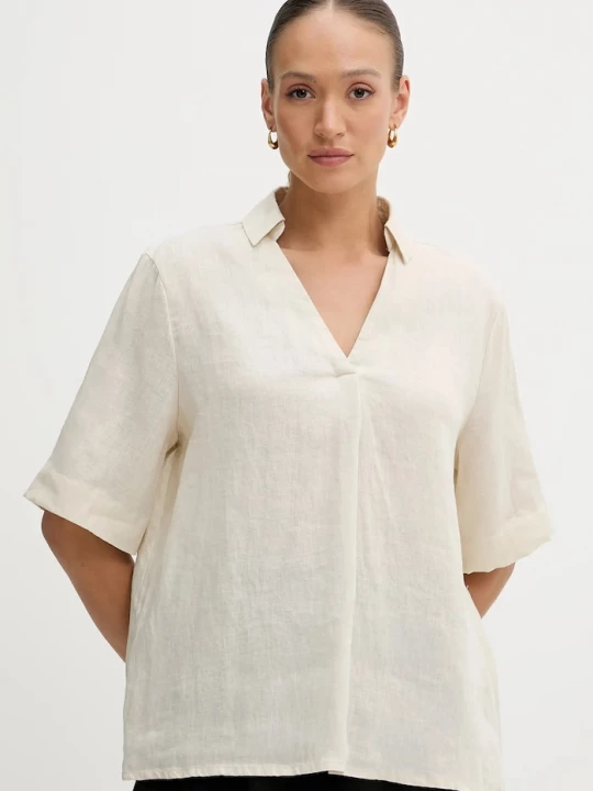 Obrázek produktu United Colors of Benetton Lněná halenka United Colors of Benetton béžová