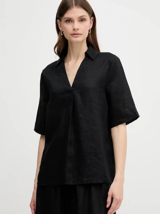 Obrázek produktu United Colors of Benetton Lněná halenka United Colors of Benetton černá
