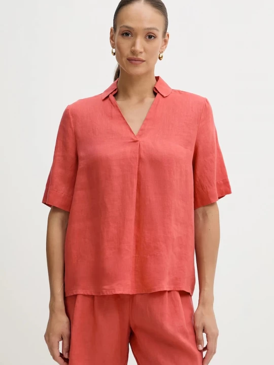 Obrázek produktu United Colors of Benetton Lněná halenka United Colors of Benetton červená