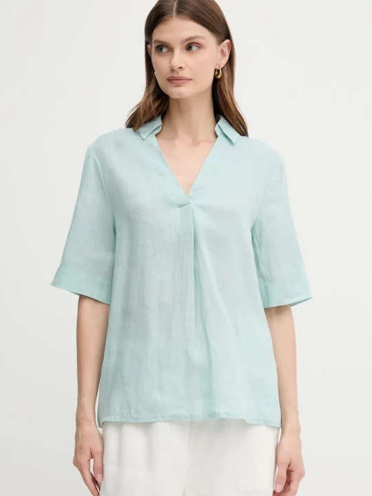 Obrázek produktu United Colors of Benetton Lněná halenka United Colors of Benetton tyrkysová