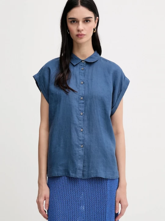 Obrázek produktu United Colors of Benetton Lněná košile United Colors of Benetton modrá