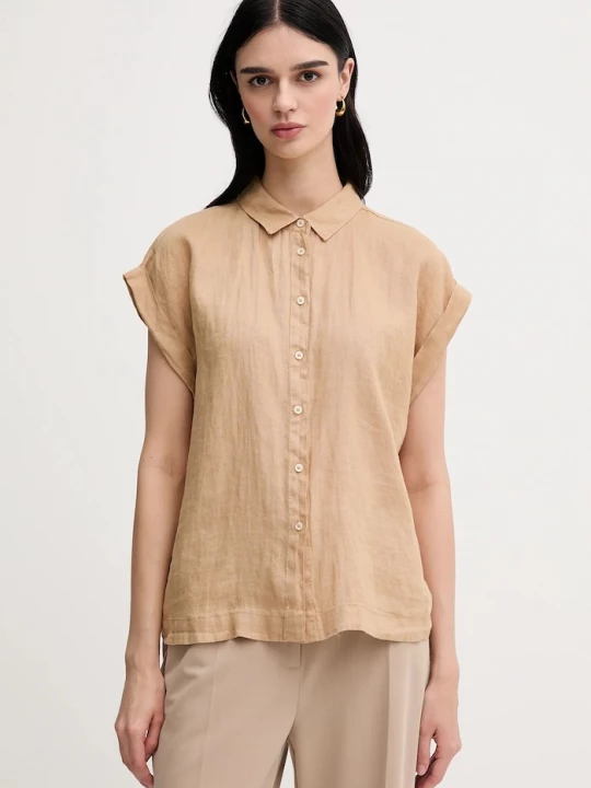 Obrázek produktu United Colors of Benetton Lněná košile United Colors of Benetton zelená