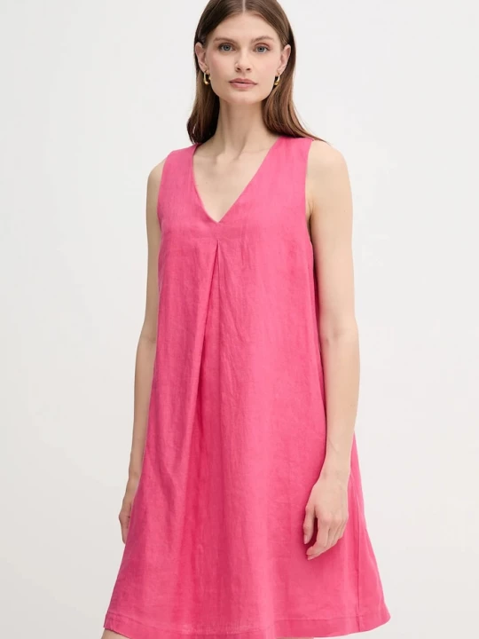 Obrázek produktu United Colors of Benetton Lněné šaty United Colors of Benetton růžová