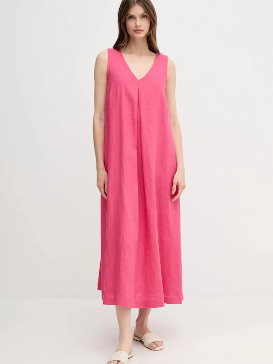 Obrázek produktu United Colors of Benetton Lněné šaty United Colors of Benetton růžová