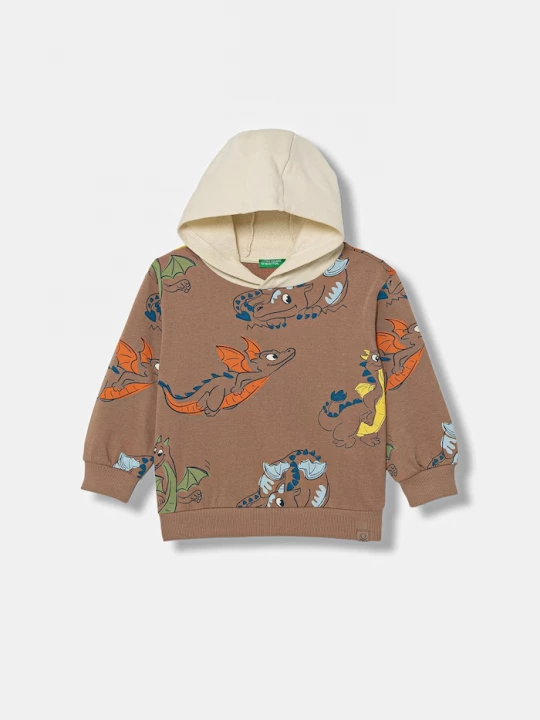 Obrázek produktu United Colors of Benetton Mikina s kapucí dětská bavlněná