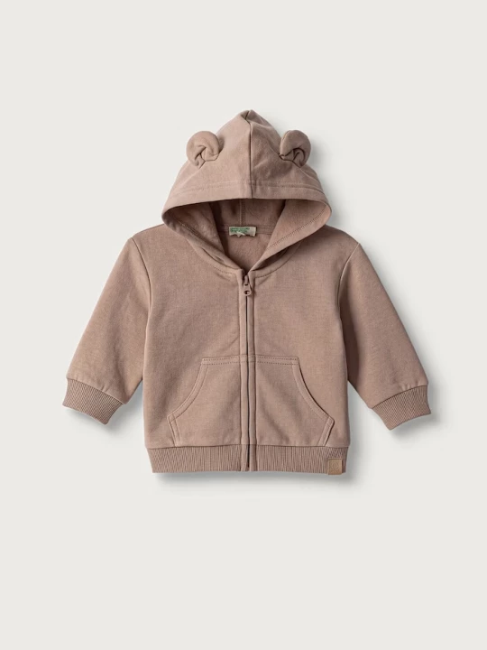 Obrázek produktu United Colors of Benetton mikina s kapucí kojenecká s bavlnou