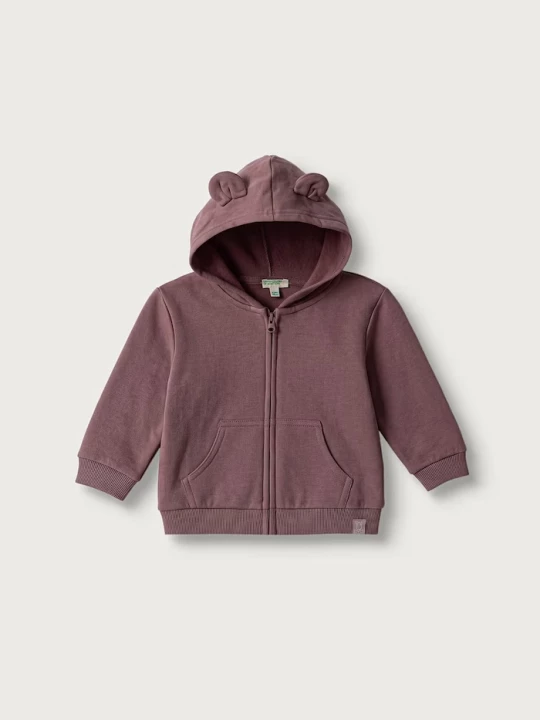 Obrázek produktu United Colors of Benetton mikina s kapucí kojenecká s bavlnou