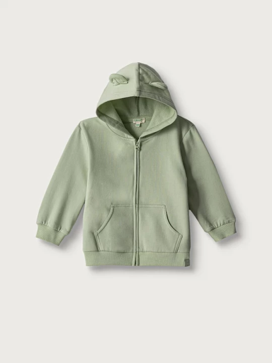 Obrázek produktu United Colors of Benetton mikina s kapucí kojenecká s bavlnou