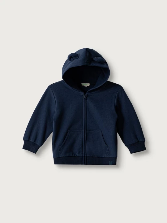 Obrázek produktu United Colors of Benetton mikina s kapucí kojenecká s bavlnou