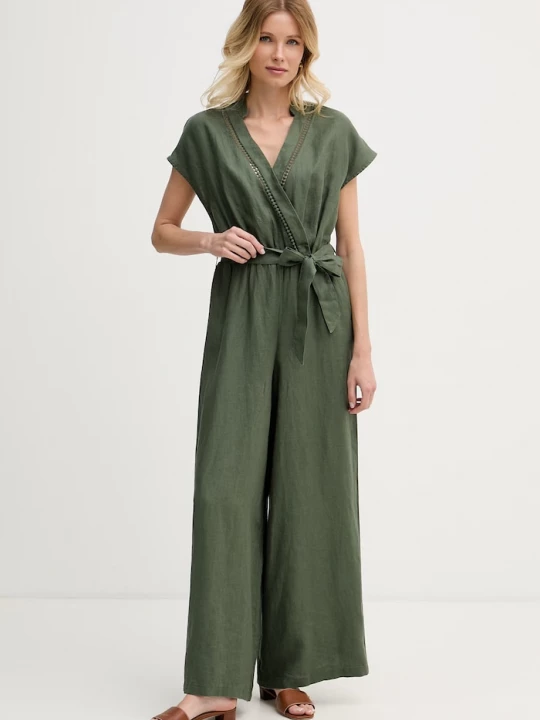 Obrázek produktu United Colors of Benetton overal dámský lněný zelená