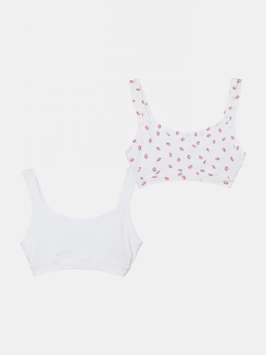 Obrázek produktu United Colors of Benetton podprsenka dětská bavlněná 2-pack bílá