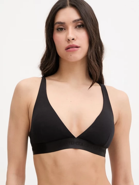 Obrázek produktu United Colors of Benetton podprsenka plunge bavlněná s elastanem černá