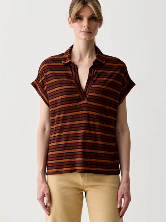 Obrázek produktu United Colors of Benetton polo dámské se lnem hnědá