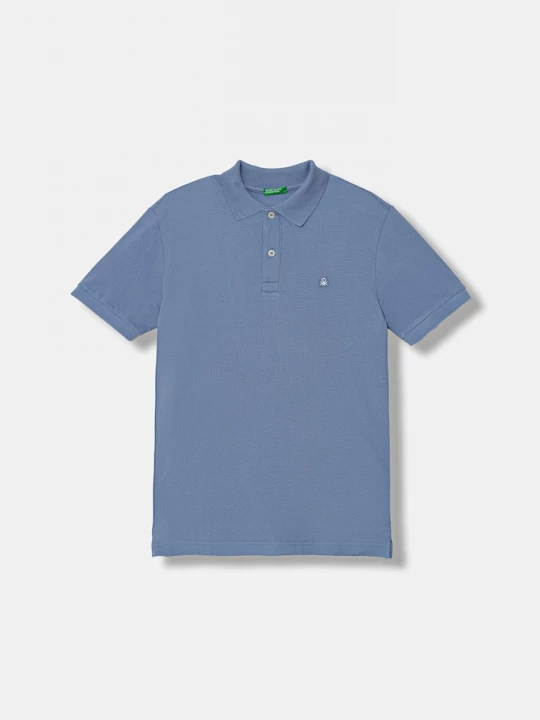 Obrázek produktu United Colors of Benetton polo dětské bavlněné modrá