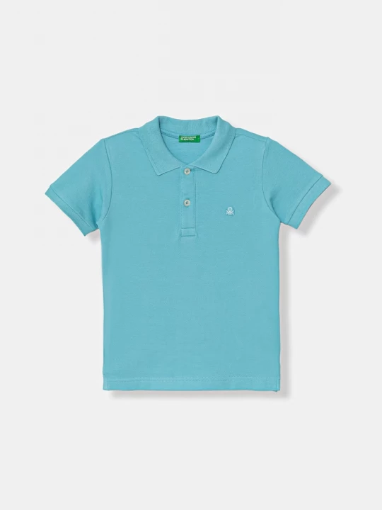 Obrázek produktu United Colors of Benetton polo dětské bavlněné modrá