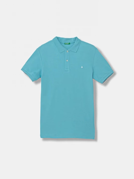 Obrázek produktu United Colors of Benetton polo dětské bavlněné modrá