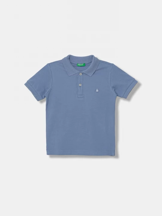 Obrázek produktu United Colors of Benetton polo dětské bavlněné modrá