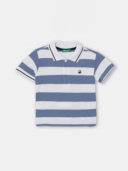 Obrázek produktu United Colors of Benetton polo dětské bavlněné modrá