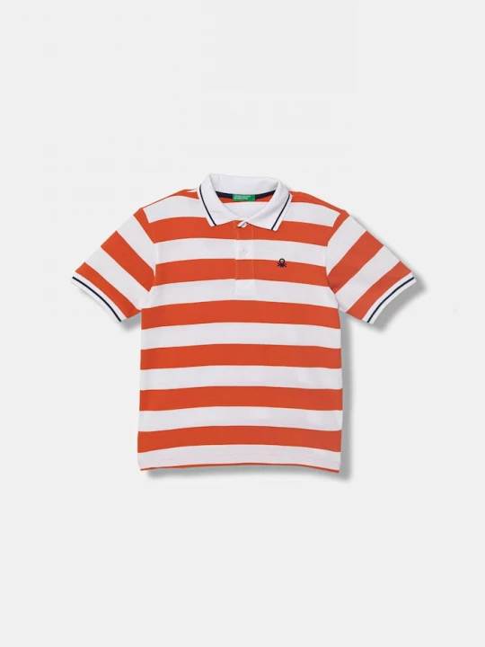 Obrázek produktu United Colors of Benetton polo dětské bavlněné oranžová
