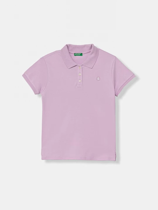 Obrázek produktu United Colors of Benetton polo dětské bavlněné s elastanem fialová