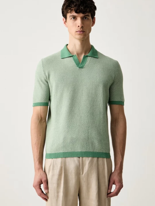 Obrázek produktu United Colors of Benetton polo pánské bavlněné zelená